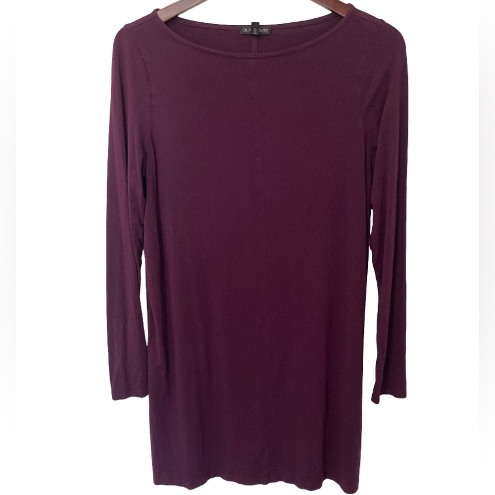Eileen Fisher Women’s Small Purple Long Sleeve Tunic Top Minimalist